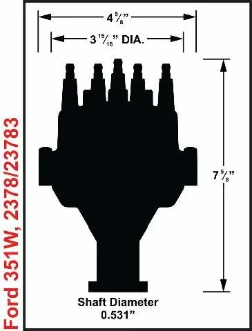 Ford 351W Dual Sync Distributor - 2378